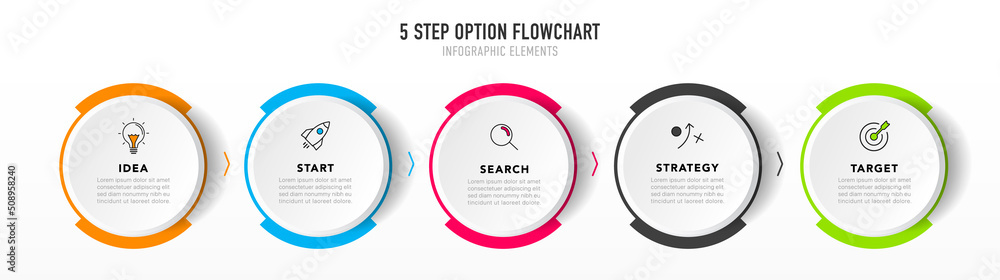 Poster timeline infographic design with 5 options or steps. infographics for business concept. can be used 