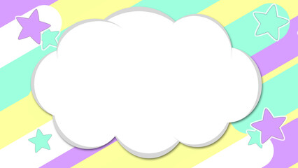 ポップな背景と雲
