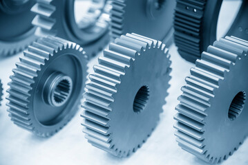 The group of pinion gear spare parts.