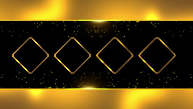 Multiple Square Golden Luxury Frames for Promo Discounts and Shop Sales