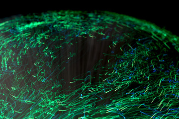 Abstract background. Colored vortex effect created with fiber optic light source