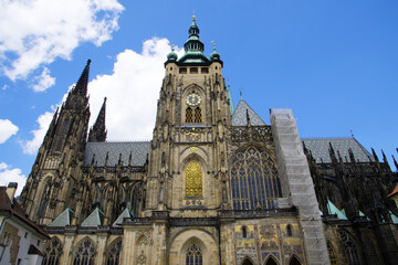 Fototapeta na wymiar St Vitus Cathedral, in Prague. in the Czech Republic.