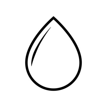 recommend clip art: Water drop outline icon