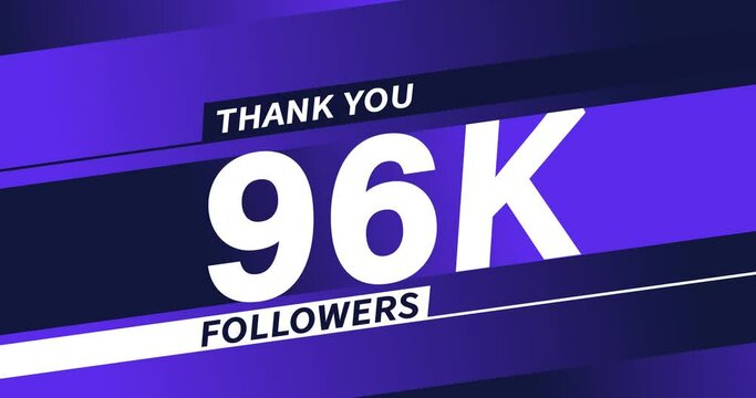 Thank you 96K followers modern animation design