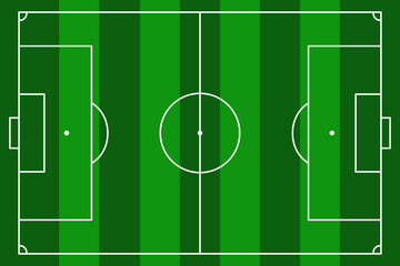 Green Football soccer field vector illustration