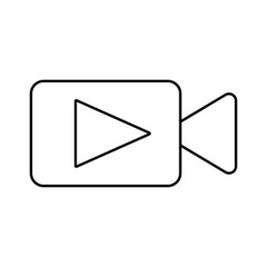 Video camera line icon