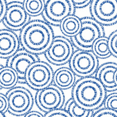 minimal blue line circle seamless pattern, wallpaper background, design for fashion, fabric, vector illustration - 508965625