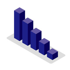 グラフ　 下降　アイソメトリック