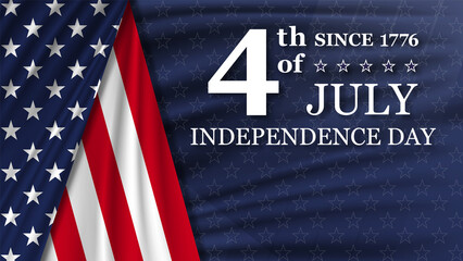 4th of July Independence Day background. National holiday of the USA.