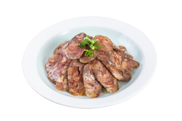 ribs on a white plate