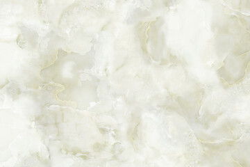 Naklejka na ściany i meble White marble pattern with curly grey and gold veins. Abstract texture and background