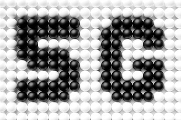 3D illustration of a 5G  black balloon icon  on a white background.  icon for mobile phone or smart device. 5G Illustration  for business and technology, speed, signal, network, big data