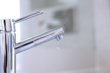 Water-drop ,Water leaking, Saving and loving the world concept.