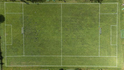 Fußballplatz aus der Luft