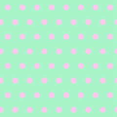 Pink circle on light green seamless pattern for web, for print, for fabric print stock vector illustration