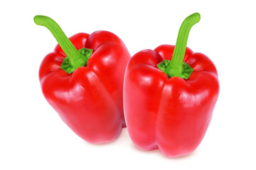 Red pepper on an isolated white background
