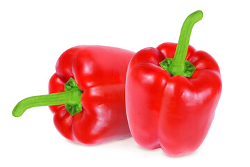 Red pepper on an isolated white background