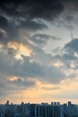 Fototapeta premium sunset over the clouds