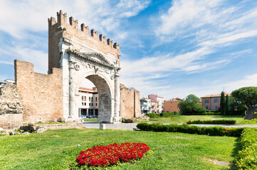 Ancient Arch of Augustus Roman Emperor in Rimini