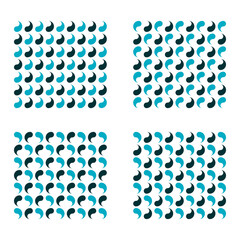 set of simple wave pattern on white background.