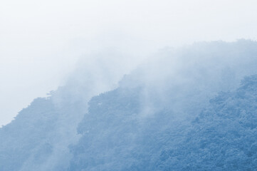 clouds over the mountains