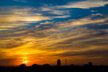 Sunset and dawn sky background
