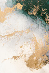 Marble ink abstract art from exquisite original painting for abstract background . Painting was...