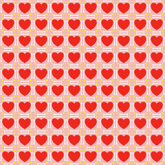 seamless pattern with hearts design