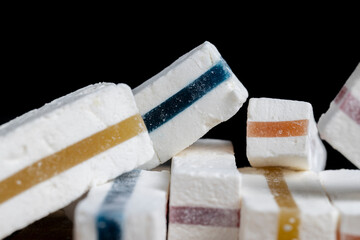 sweet milk marmalade with multicolored stripes