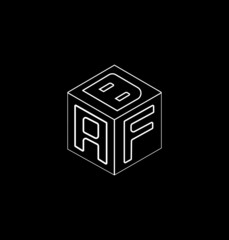 cube letter logo design, Font letter logo design.