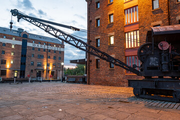 View of Gloucester docks on a summer evening