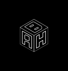 cube letter logo design, Font letter logo design.