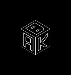cube letter logo design, Font letter logo design.
