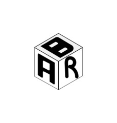 cube letter logo design, Font letter logo design.