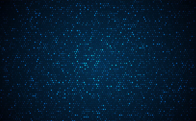 Digital technology background. Digital data circle blue pattern pixel background