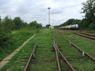 Fototapeta na wymiar Dead end at the train station