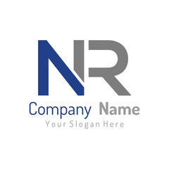 Initial Letter NR Logo Design Vector Template. Creative Abstract NR Letter Logo Design Illustration.