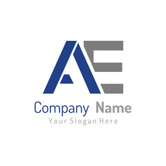 Initial Letter AE Logo Design Vector Template. Creative Abstract AE Letter Logo Design Illustration.