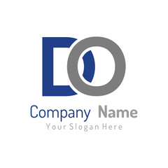 Fototapeta premium Initial Letter DO Logo Design Vector Template. Creative Abstract DO Letter Logo Design Illustration.