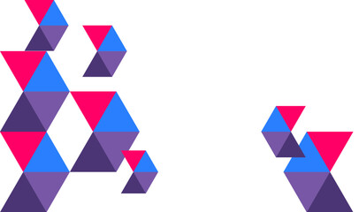 Blue Square Mosaic Abstract Background Creative Design Template