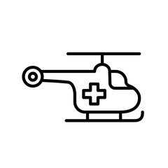 Helikopter medyczny  ikona - obrazy, fototapety, plakaty