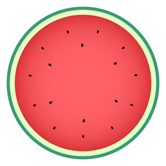 수박 단면 일러스트
