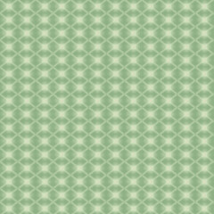 Light green vintage texture. On a green background, light rhombuses with large beads in the middle. Testille or wallpaper.