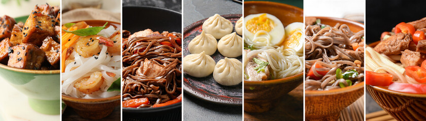 Set of traditional Chinese food, closeup