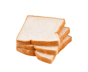 Sliced bread isolated on white background.