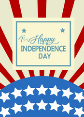 Fourth of July Independence Day. vertical Vector illustration
