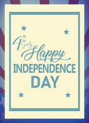 4 of july happy independence day with stars and flag usa vector illustration vertical design