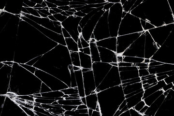 old dirty glass with a lot of cracks