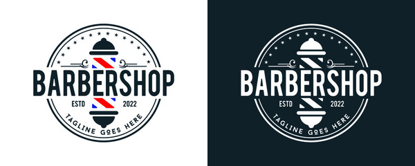 Barber Shop labels, banner, logo vector inspiration