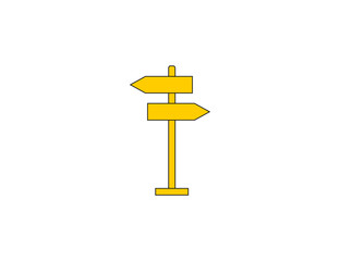 Signboard, directions icon. Vector illustration.